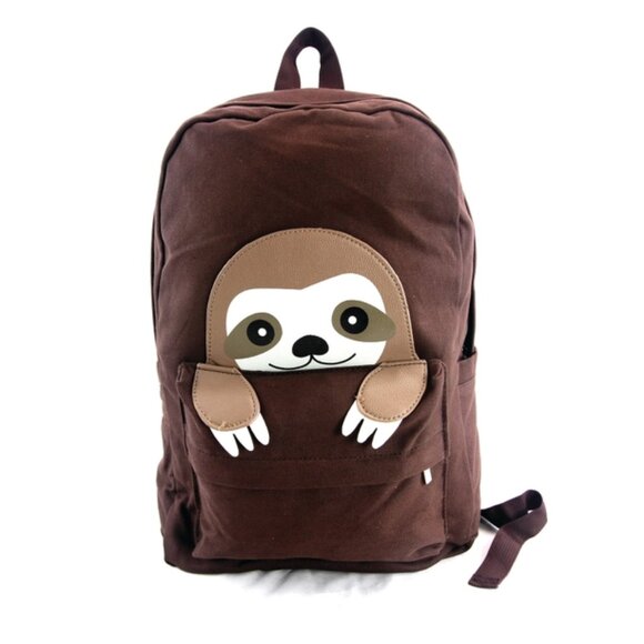Comeco Other - Peeking Baby Sloth Canvas Backpack     NEW!